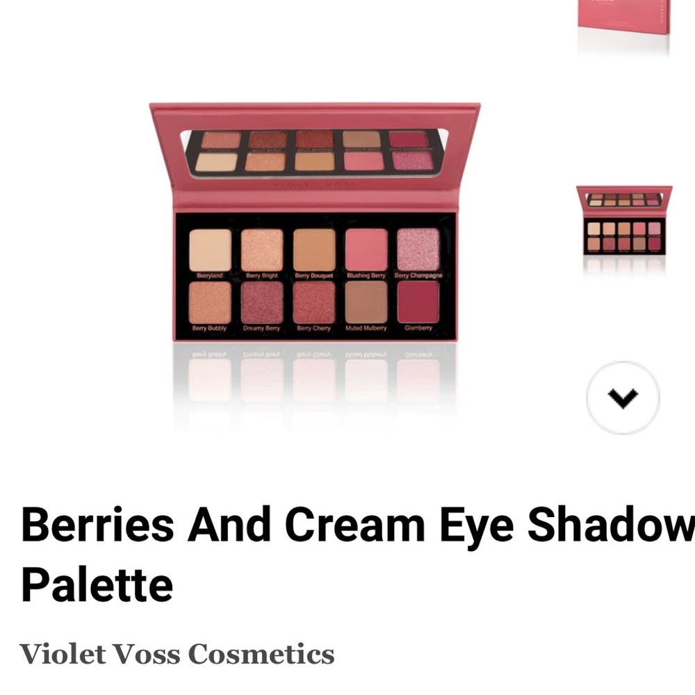 Violet Voss Berries N’ Cream Dreams Eyeshadow Palette New in box